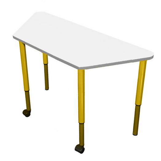 РК2КР-1021 Стол трапеция регулируемый мобильный ( ral 1021)