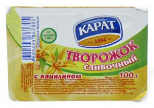 Продукт творожный КАРАТ 100г 10% Ваниль