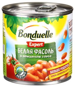 Фасоль BONDUELLE 425г Белая в томатном соусе ж/б