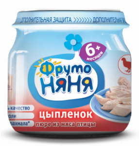 ДП Пюре ФРУТОНЯНЯ 80г Цыпленок с/б