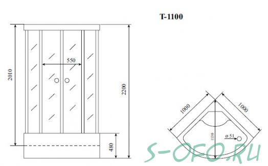 Душевая кабина Timo Standart T-6600 Silver