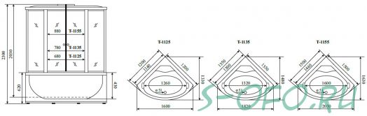 Душевая кабина Timo Standart T-1155