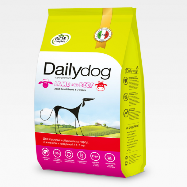 Сухой корм для собак мелких пород Dailydog Small Breed Lamb & Beef с ягненком и говядиной