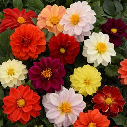 Георгина гибридная (Dahlia variabilis) Figaro Mix, 100 семян