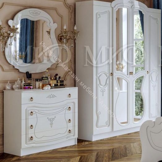 Спальня Мария Белый глянец