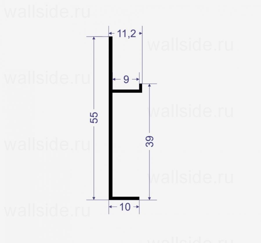 Теневой плинтус Line Art SC 7540 чёрный