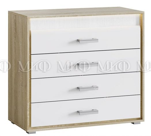 Комод Фортуна 940мм Белый глянец