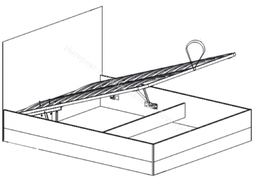 Кровать Фортуна 1,4м с подъемным механизмом Белый глянец