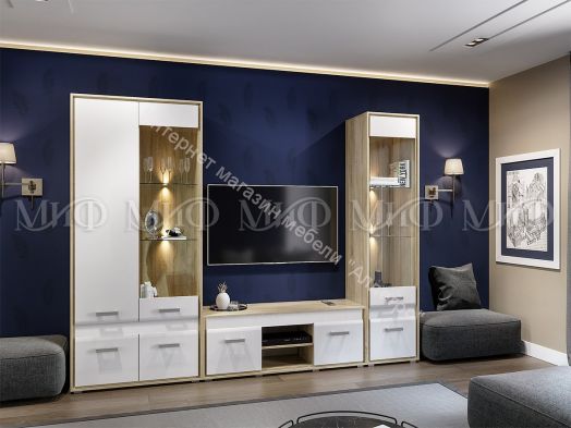 Тумба ТВ Фортуна Белый глянец