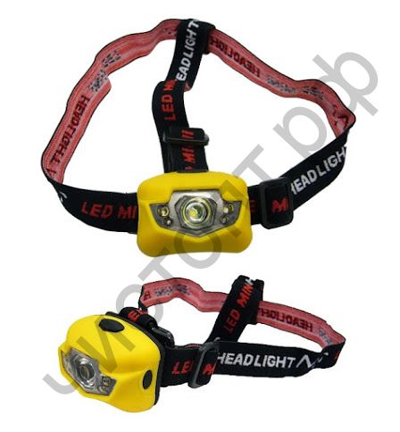 Фонарь налоб.1+2 LED(1+2 светодиод.) SL-2208 ( 3*R3)