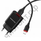 СЗУ Borofone BA20A 1USB 2.1A с кабелем Lightning черный