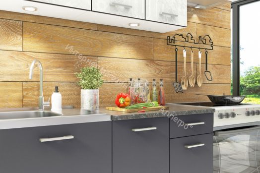 Кухонный гарнитур "Бланка" 2000 СТЛ.218.00 (Антрацит/Спринт)