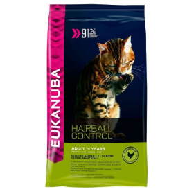 Сухой корм для кошек Eukanuba Hairball Control с курицей