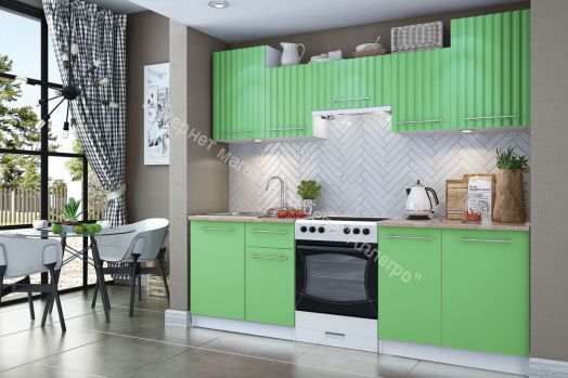Кухонный гарнитур "Бланка" СТЛ.234.00РЗ (Зеленый)
