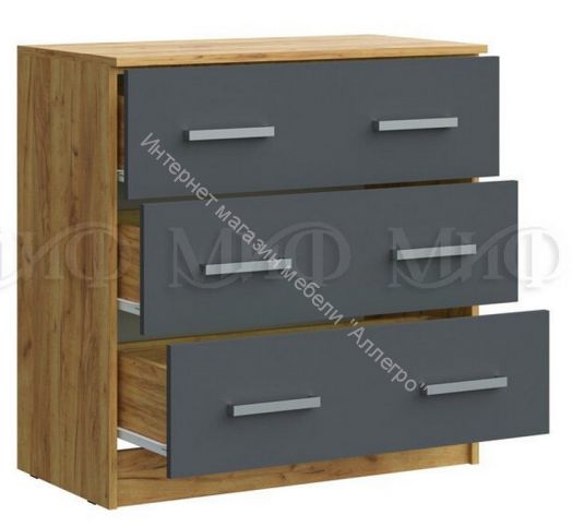 Модульная спальня Бася Графит/Дуб крафт