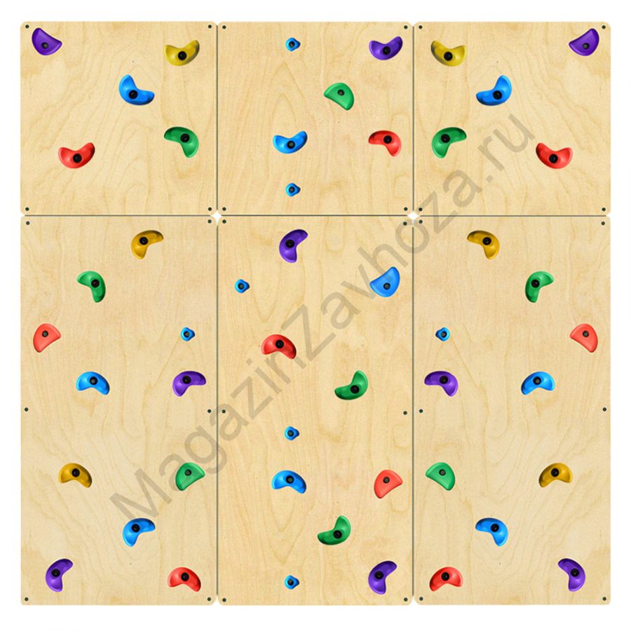 НАСТЕННАЯ ПАНЕЛЬ 13 СКАЛОДРОМА 2250Х2250ММ