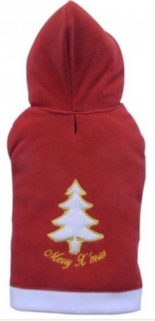 Толстовка с капюшоном" Елка" красная (XL)