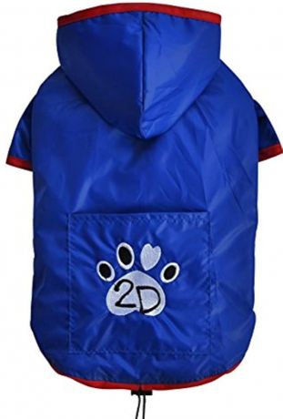 Дождевик на 2 лапы , с капюшоном, без подкладки ""2 D" синий(L)