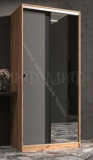 Шкаф-купе Альянс 1,0 м Графит, Дуб крафт