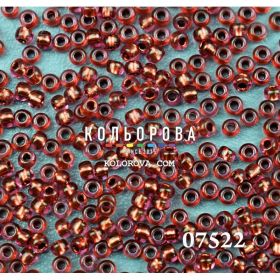 Бисер чешский 07522 прозрачный розовый медная линия внутри Preciosa 1 сорт