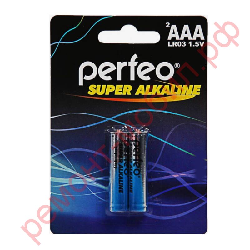 Батарейка алкалиновая Perfeo LR03 AAA/2BL Super Alkaline (цена за блистер 2 шт (не MINI))