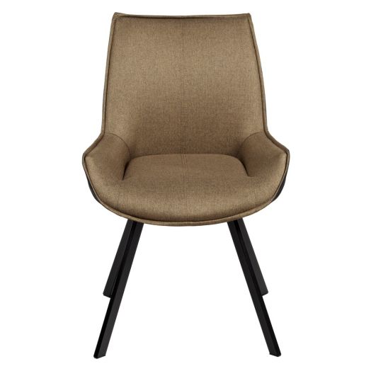 Стул Soft светло-коричневый с чёрным, рогожка