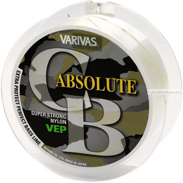 Монофильная леска Varivas Absolute CB Nylon 100м прозрачная