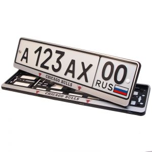 Номерные рамки на номера Chicago Bulls - серебро