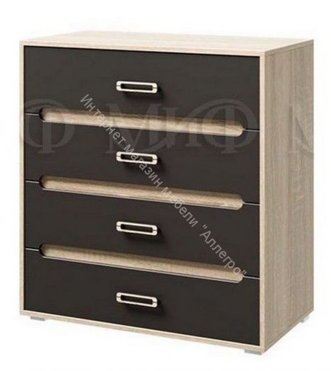 Комод Ким Графит Софт/Дуб Сонома