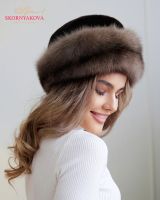 шапка из седого соболя к шубе