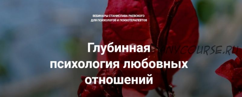 [МААП] Глубинная психология любовных отношений. Вебинар 6 (Станислав Раевский)