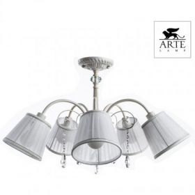 Люстра Потолочная Arte Lamp Alexia A9515PL-5WG Метал Крашенный, Бело-Золотой / Арт Ламп