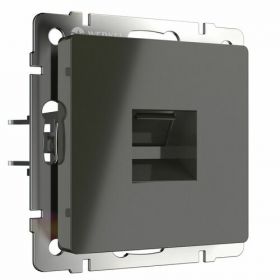Розетка Телефонная Werkel WL07-RJ-11 Еthernet RJ-11Серо-Коричневая / Веркель