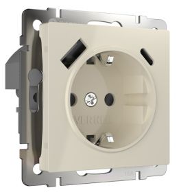 Розетка с Быстрой Зарядкой Werkel W1171703 Слоновая Кость, USB Type A+С / Веркель