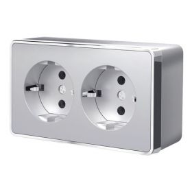 Розетка с Землением Werkel Gallant W5072106 Серебряная / Веркель