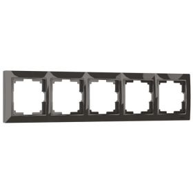 Рамка на 5 Постов Werkel W0052007 Серо-Коричневый / Веркель