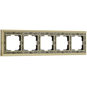 Рамка на 5 Постов Werkel WL77-Frame-05 Золото, Черный / Веркель