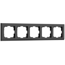 Рамка на 5 Постов Werkel W0051808 Черный / Веркель