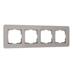 Рамка из Стекла на 4 Поста Werkel W0042417 Elite Дымчатый / Веркель