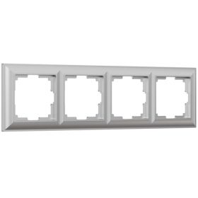 Рамка на 4 Поста Werkel W0042206 Серебряный / Веркель