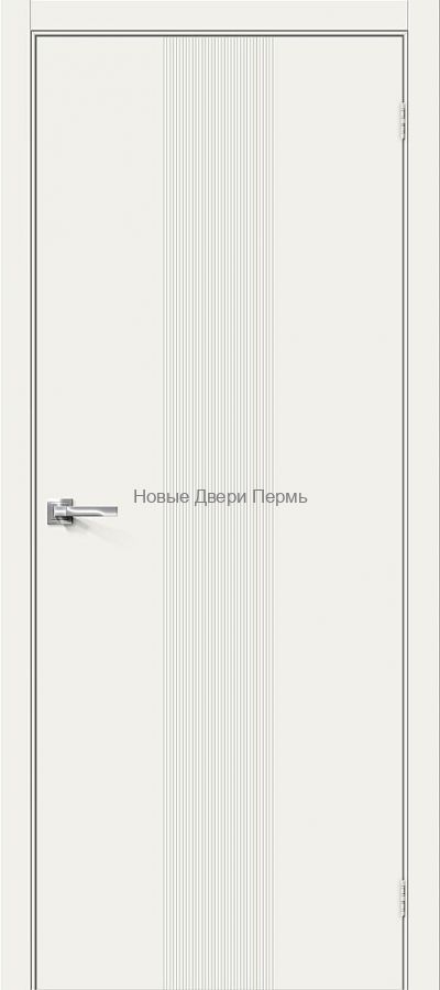 Браво Граффити-21 Whitey   без стекла Дверь межкомнатная крашенная (Эмаль)