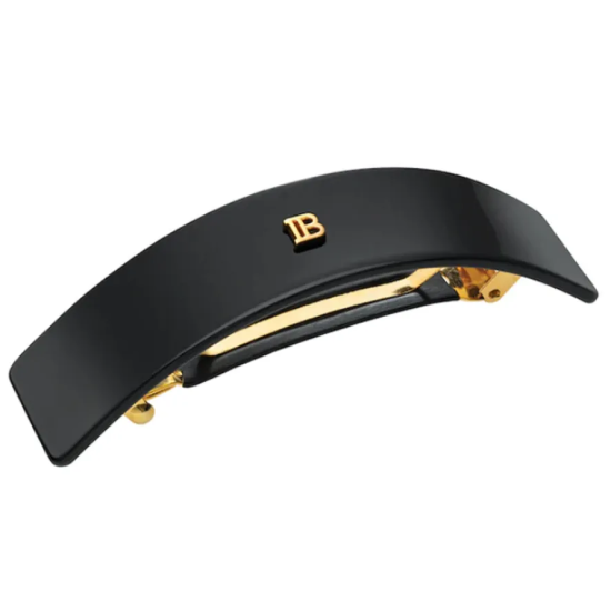 Balmain Hair Couture Заколка-автомат черная глянец размер L Barrette pour cheveux Large Black