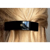 Balmain Hair Couture Заколка-автомат черная глянец размер L Barrette pour cheveux Large Black