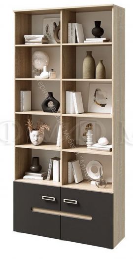 Стеллаж Ким Графит Софт, Дуб Сонома