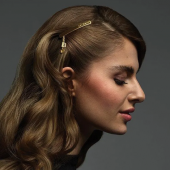 Balmain Hair Couture Заколка-слайд с подвесками цвет золото Limited Edition Slide Jewelery B