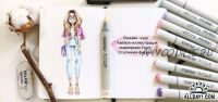 Fashion-иллюстрация маркерами: статичная фигура (Мария Вьюнова)