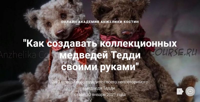 Как создавать коллекционных медведей Тедди своими руками. Самостоятельный (Анжелика Костин)