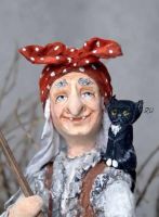 Лепка и роспись лица Бабы Яги (Татьяна Броницкая)