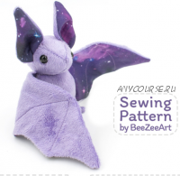 Stuffed Animal Bat Sewing Pattern. Плюшевая летучая мышка (BeeZeeArt)