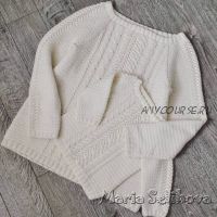 Свитер с колоском для мамы и дочки (Мария Селихова)